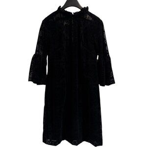 Calvin Klein‎ Black Lace Bell Sleeve Dress | Size 6